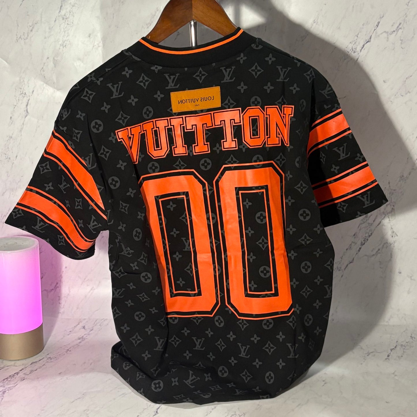 LV CHUNKY INTARSIA FOOTBALL T-SHIRT
