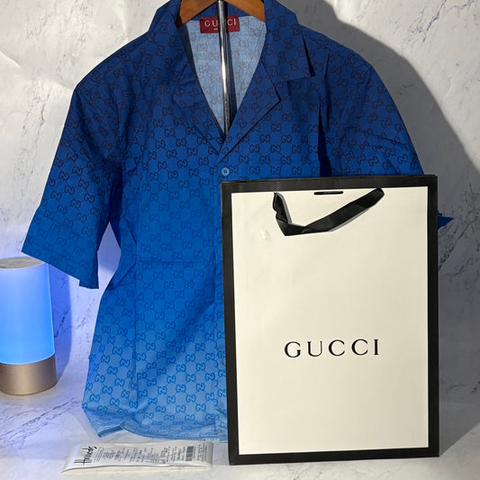 GUCCI GRADIENT BLUE SHIRT