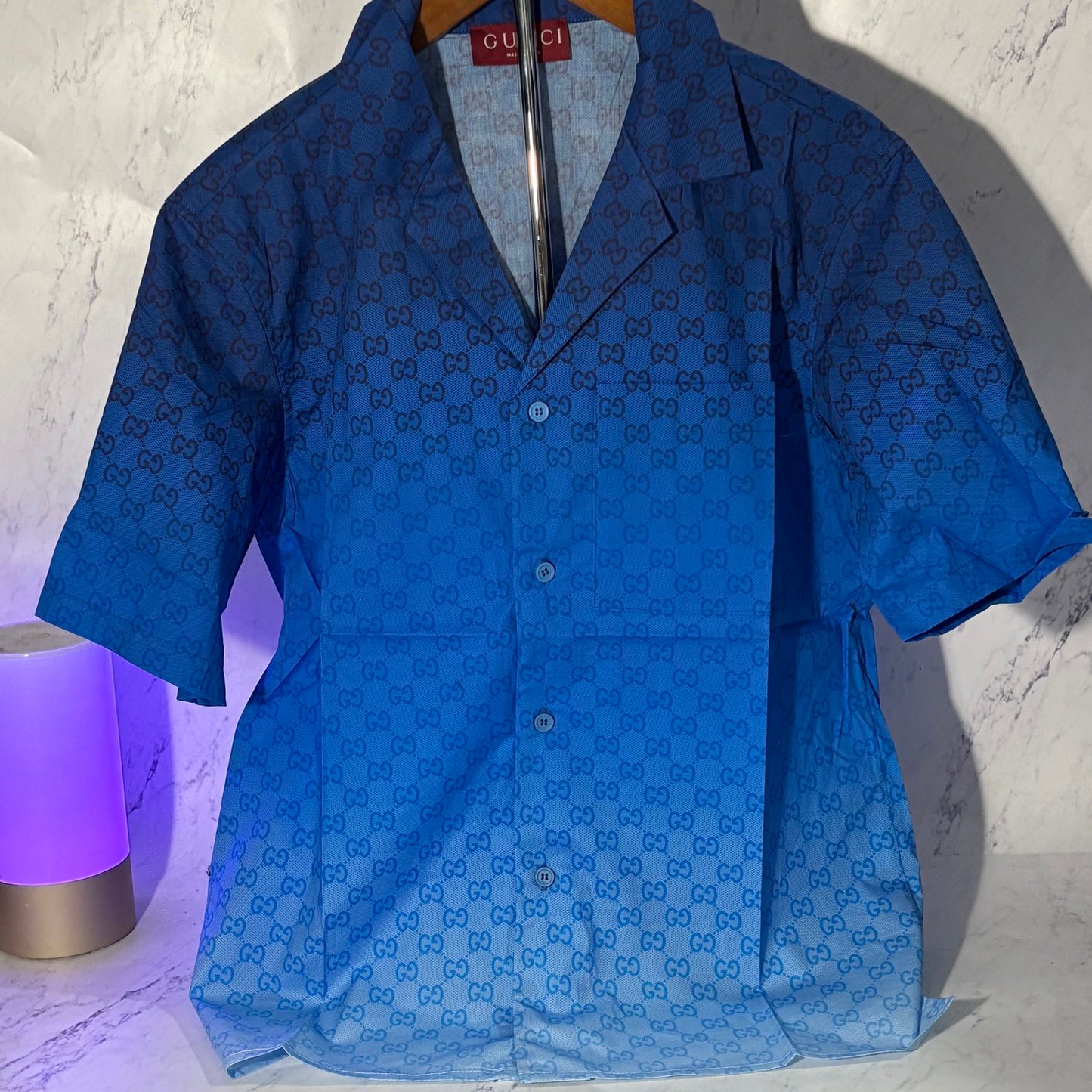 GUCCI GRADIENT BLUE SHIRT