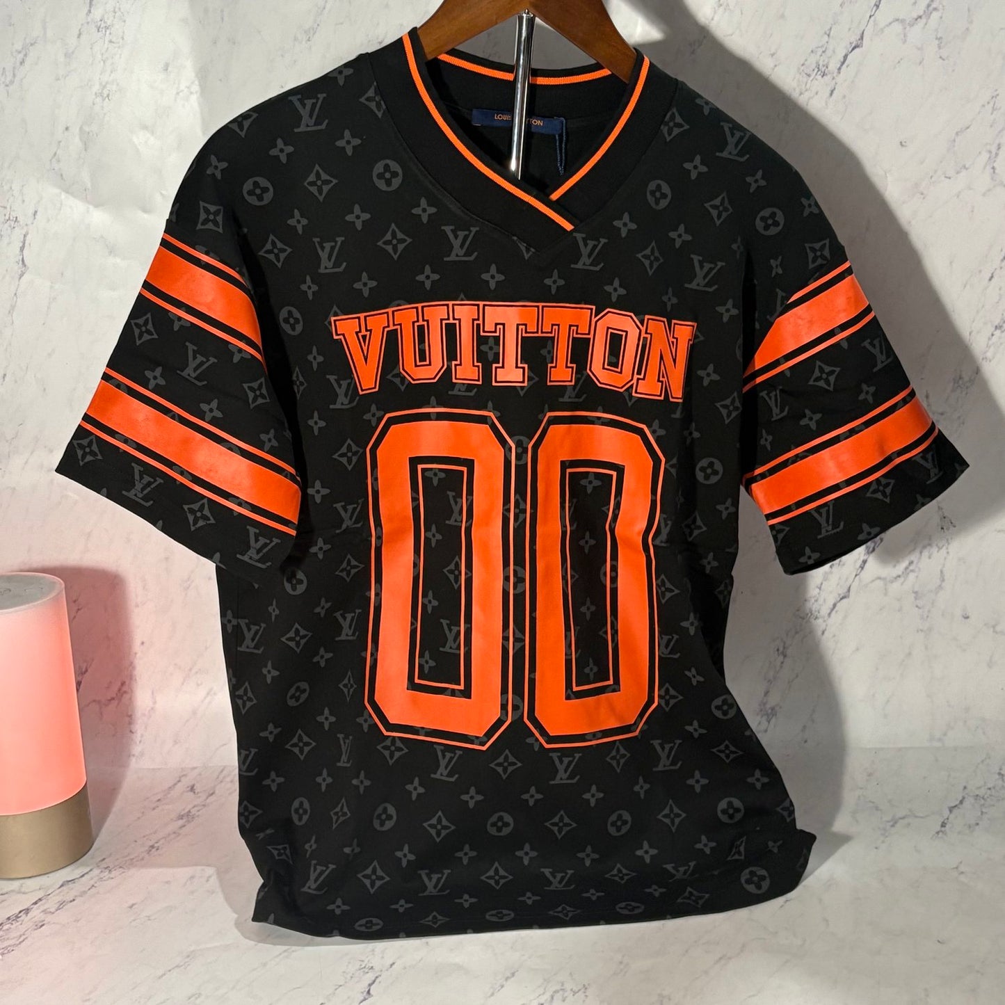 LV CHUNKY INTARSIA FOOTBALL T-SHIRT